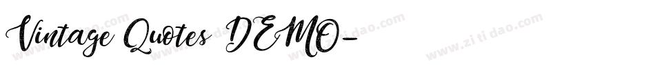 Vintage Quotes DEMO字体转换